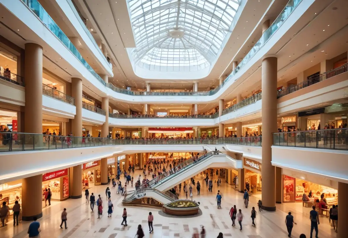 Upptäck Sveriges 20 största köpcentrum – spännande shopping i fokus illustration